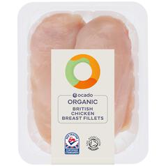Ocado Organic Free Range Chicken Breast Fillets Typically: 375g