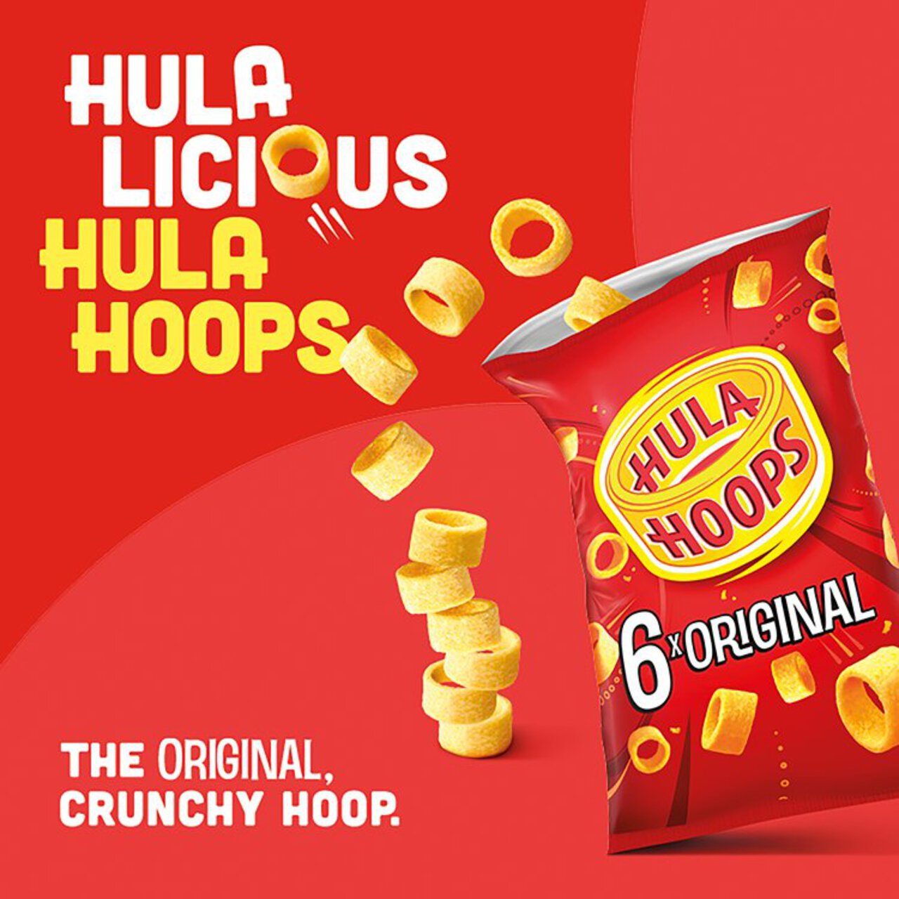 Hula Hoops Original Multipack Crisps Snacks 6 per pack