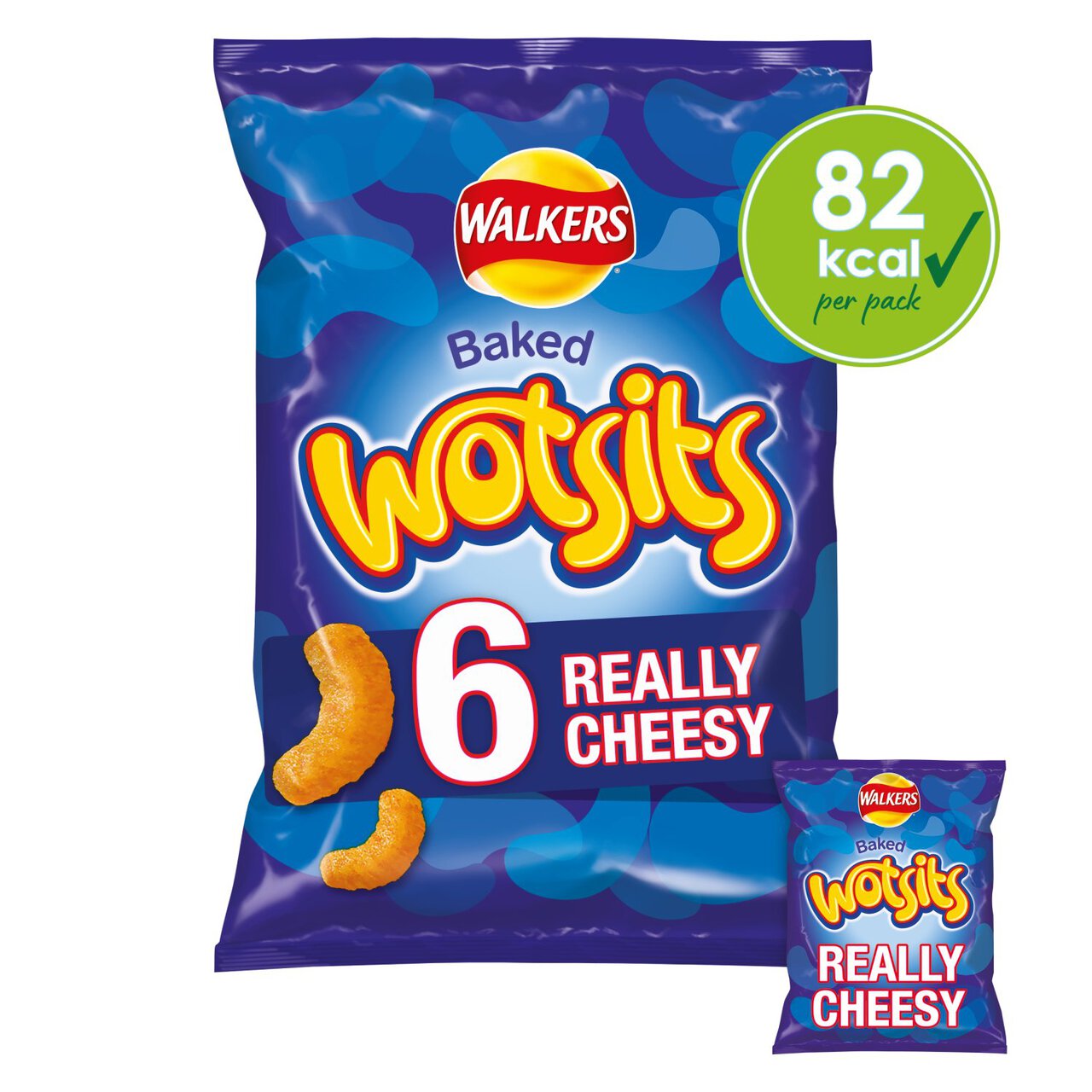 Walkers Wotsits Really Cheesy Multipack Snacks 6 per pack