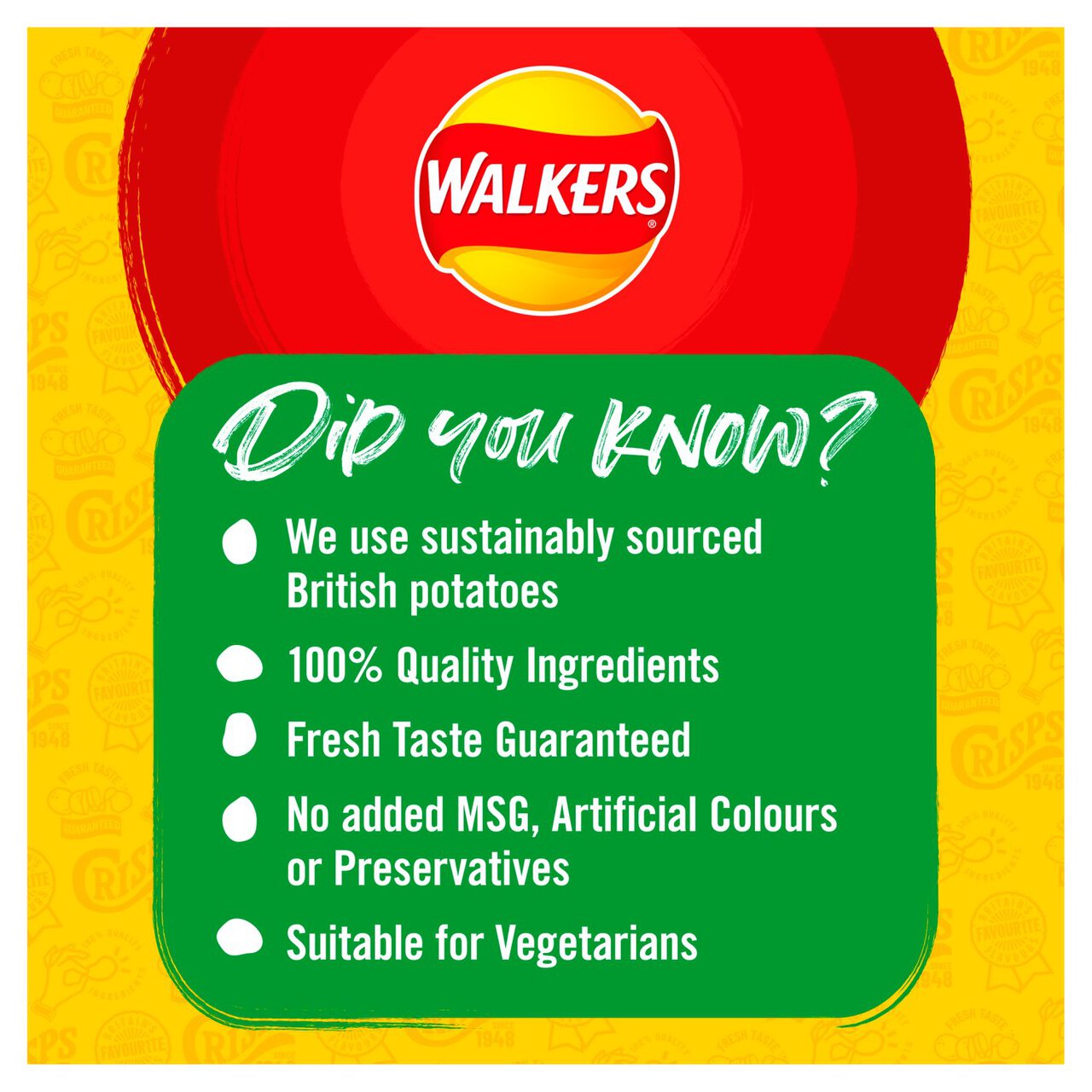 Walkers Salt & Vinegar Multipack Crisps 6 per pack