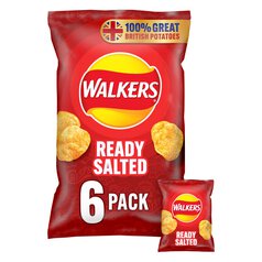 Walkers Ready Salted Multipack Crisps 6 per pack