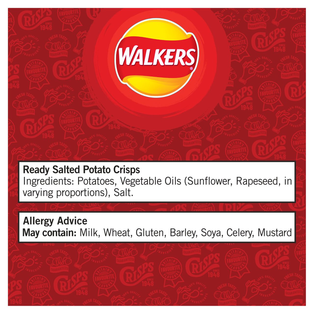 Walkers Ready Salted Crisps 6 per pack