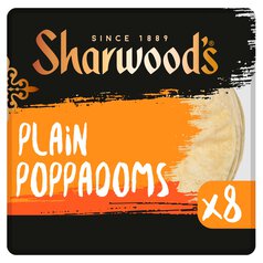 Sharwood's Plain Poppadoms 8 per pack