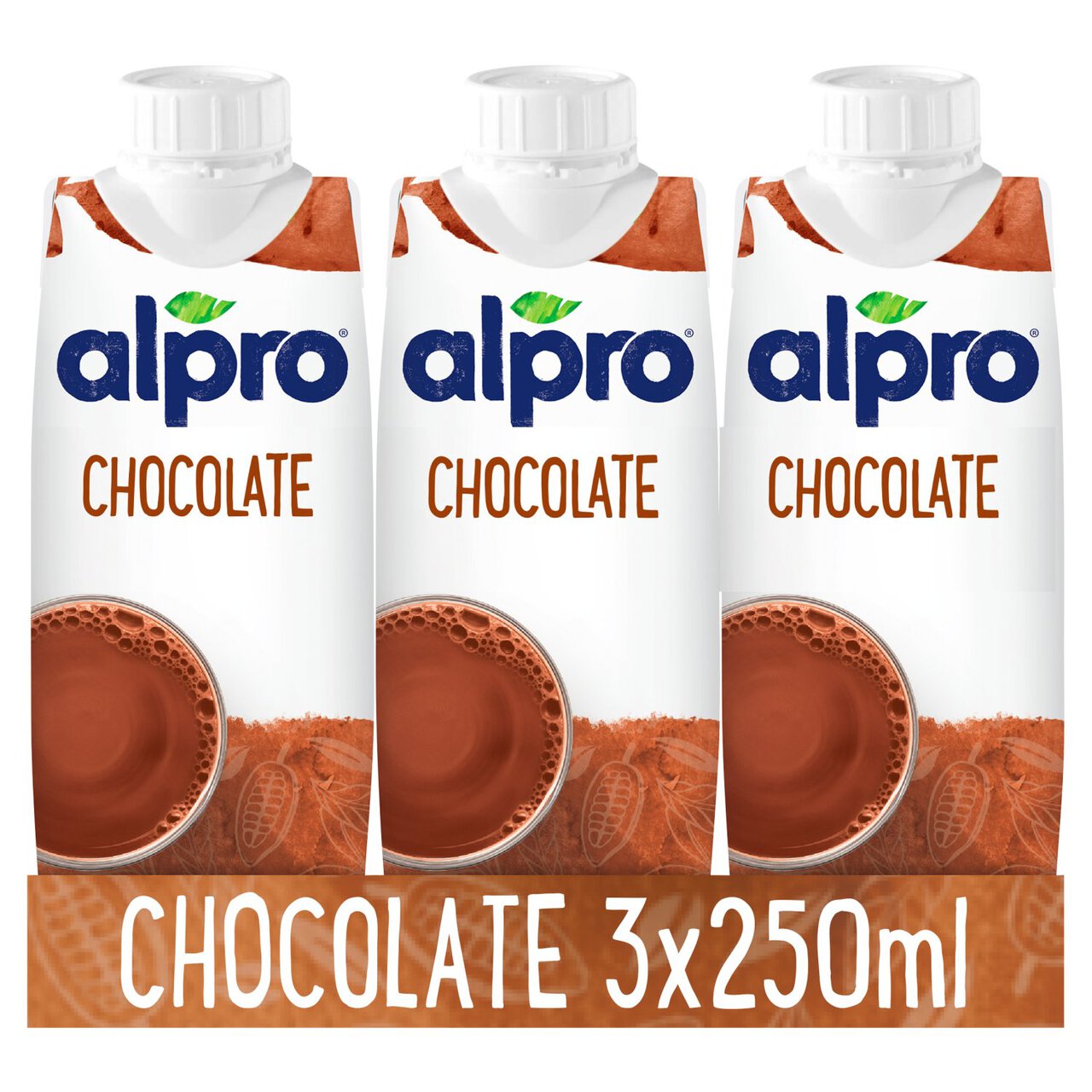 Alpro Soya Chocolate Long Life Drink 3 x 250ml