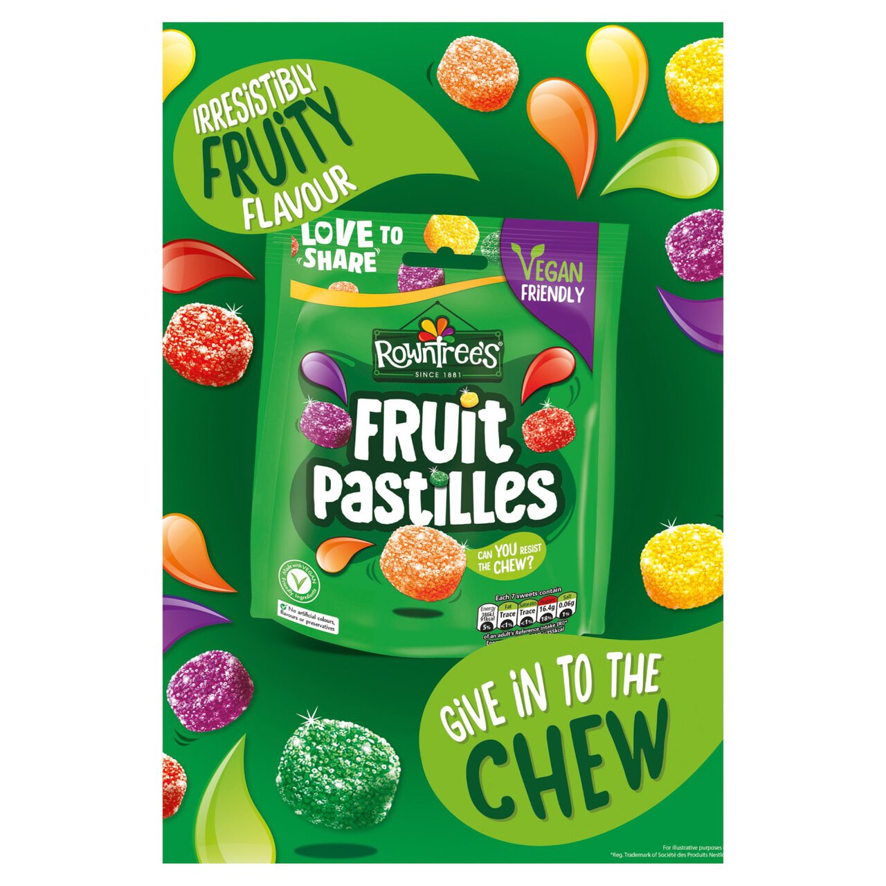 Rowntree's Fruit Pastilles Sweets Sharing Bag 143g | Zoom