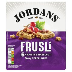 Jordans Raisin & Hazelnut Frusli Cereal Bars 6 x 30g