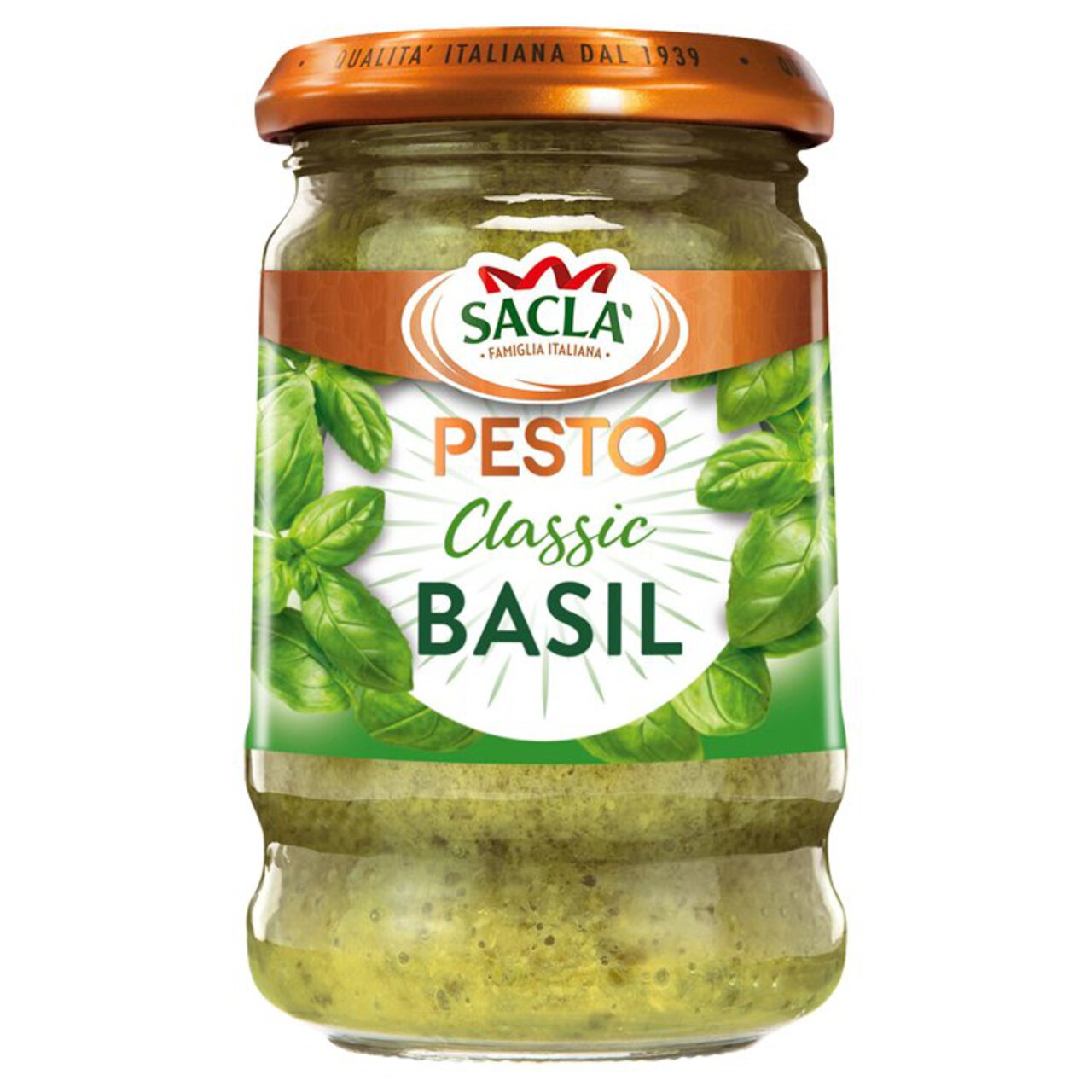 Sacla Classic Basil Pesto 190g Zoom