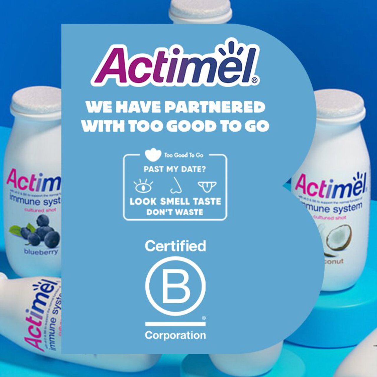 Actimel Original 0% Added Sugar Fat Free Yoghurt Drink 8 x 100g