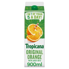 Tropicana Original Orange Fruit Juice with Bits 900ml