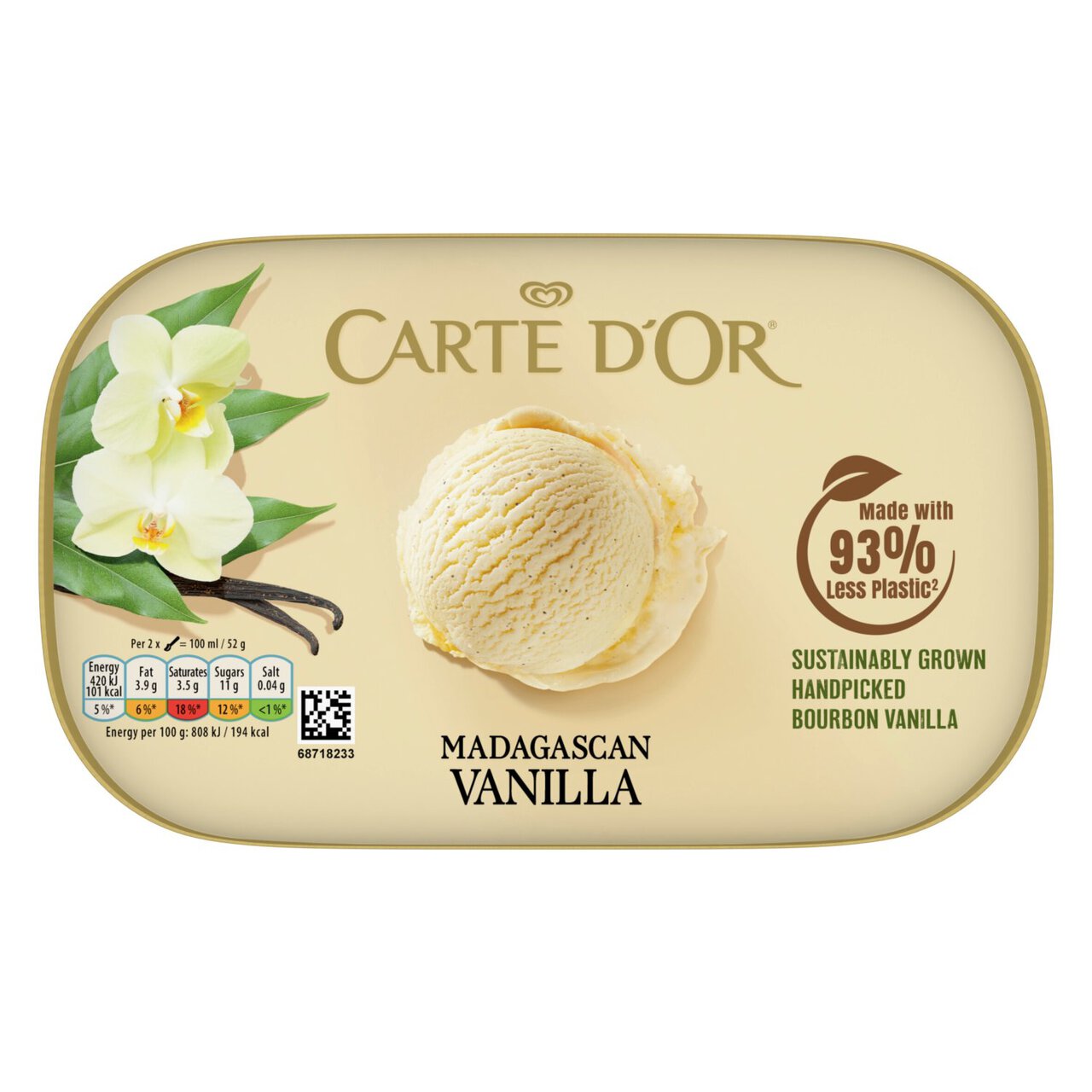 Carte D'or Classics Vanilla Ice Cream Dessert Tub 900ml