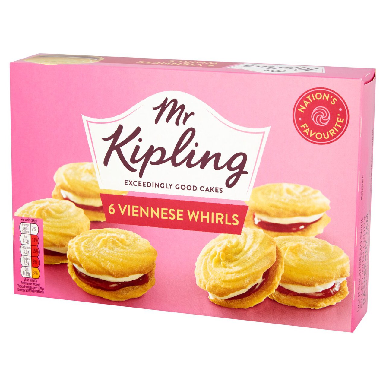 Mr Kipling Viennese Whirls 6 per pack