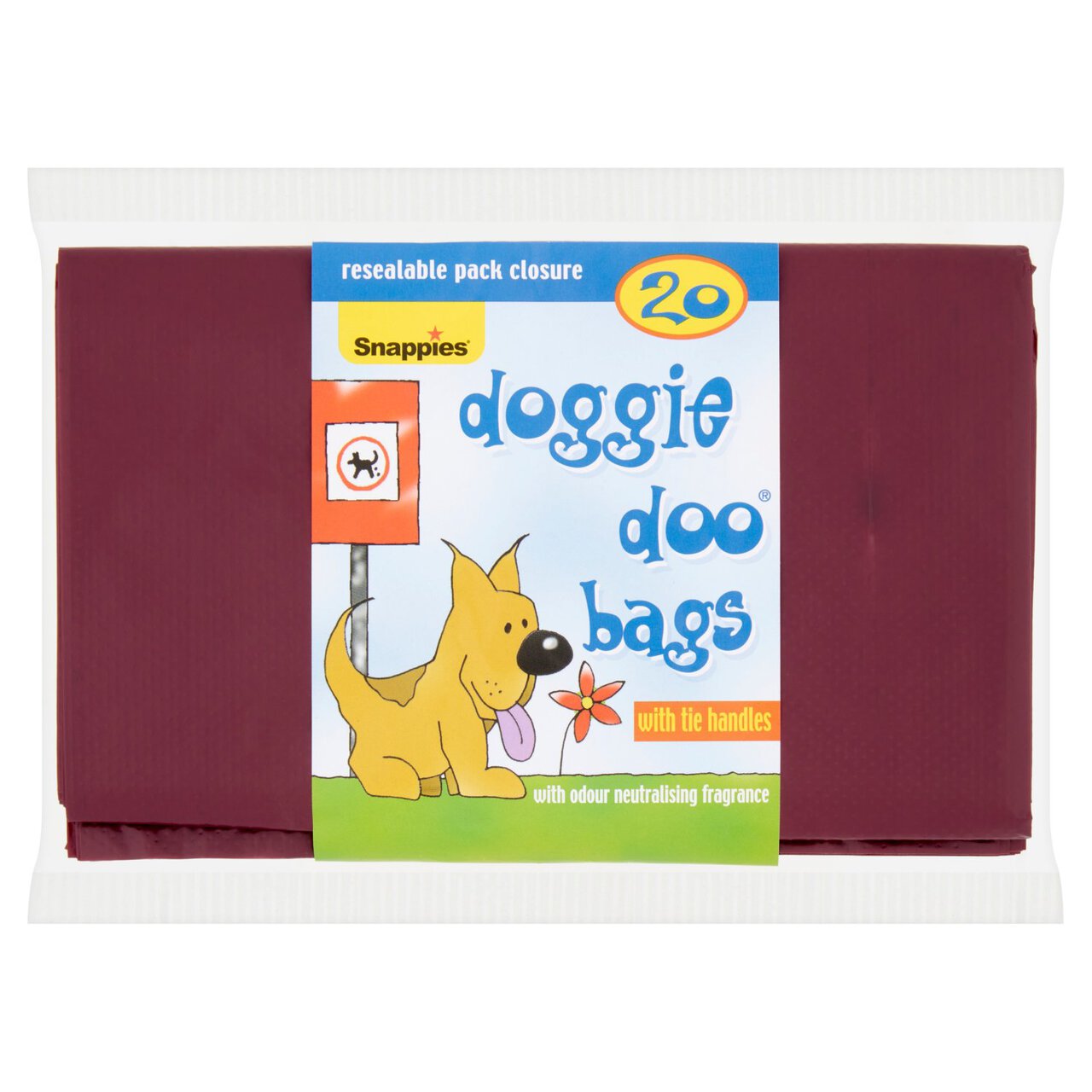 Snappies Tidy-Up Doggie Doo Bags with Tie Handles 20 per pack