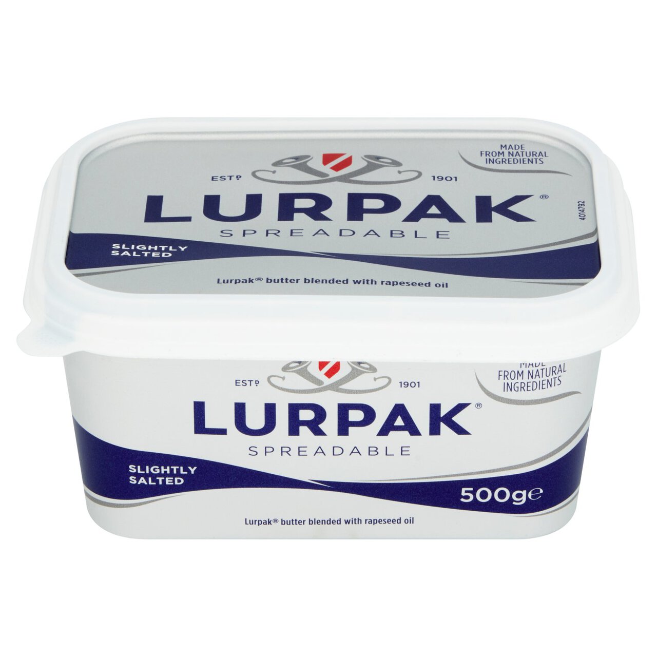 Lurpak Spreadable Slightly Salted Butter Blended with Rapeseed Oil 500g