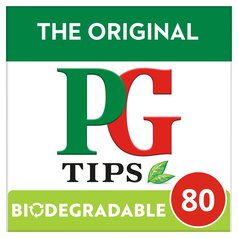 PG Tips Original Biodegradable Black Tea Bags 80 per pack