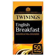 Twinings English Breakfast Tea, 50 Tea Bags 50 per pack