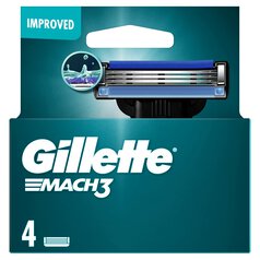 Gillette Mach 3 Razor Blades 4 per pack