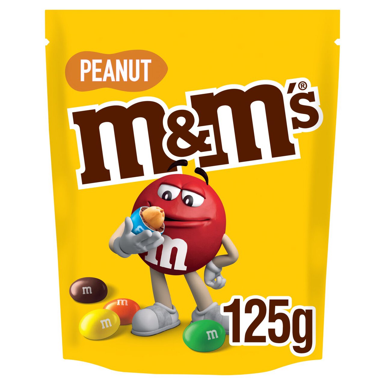 M&M's Crunchy Peanut & Milk Chocolate Bites Pouch Bag 125g 125g
