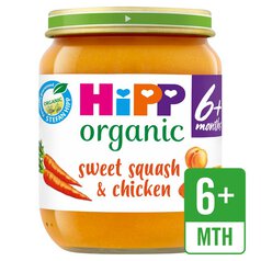 HiPP Organic Sweet Squash & Chicken Jar, 6 mths+ 125g