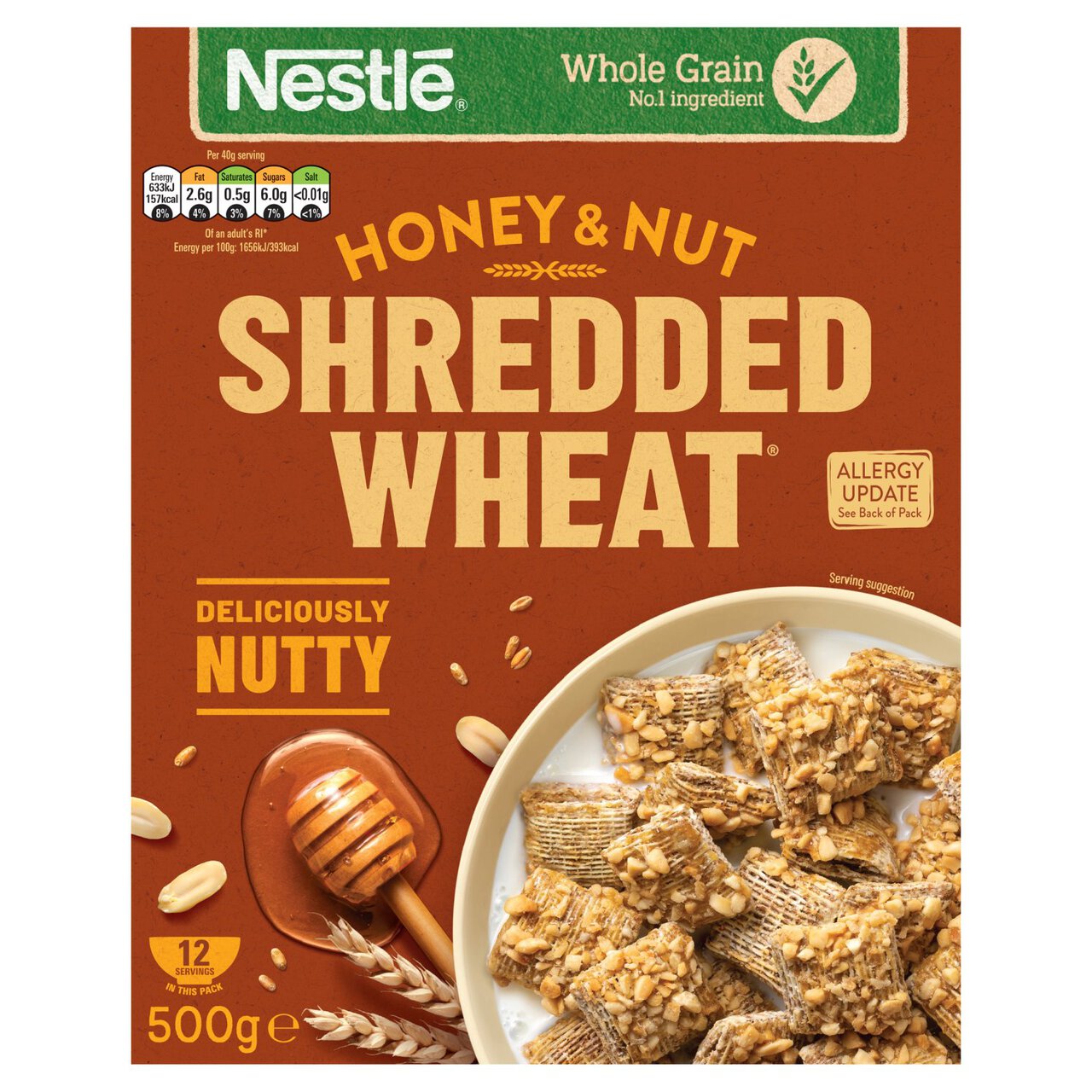 Nestle Shredded Wheat Honey Nut Cereal 500g