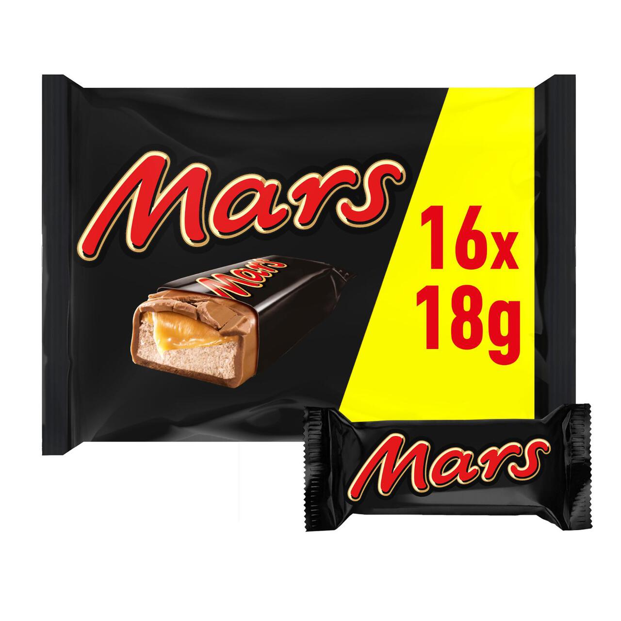 Mars Caramel, Nougat & Milk Chocolate Funsize Snack Bars Multipack 16x18g 303g