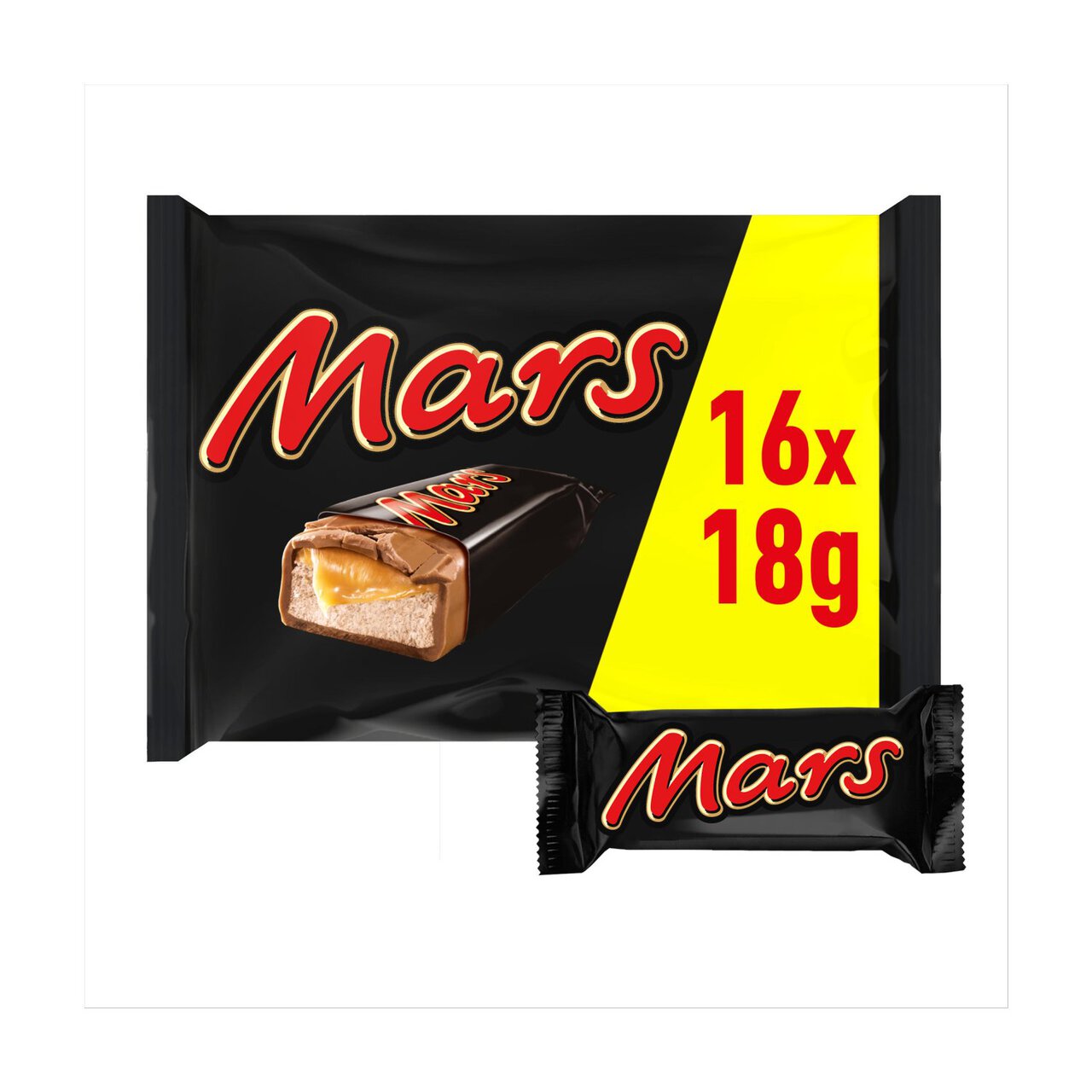 Mars Caramel, Nougat & Milk Chocolate Funsize Snack Bars Multipack 16x18g 303g