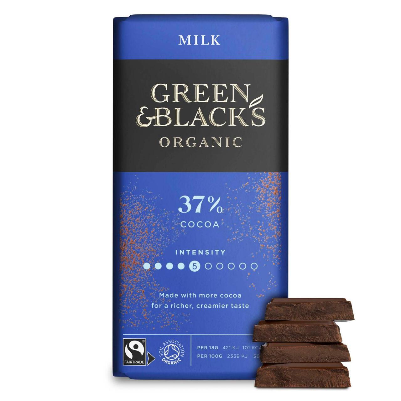 Green & Black's Organic Milk Chocolate Bar 90g
