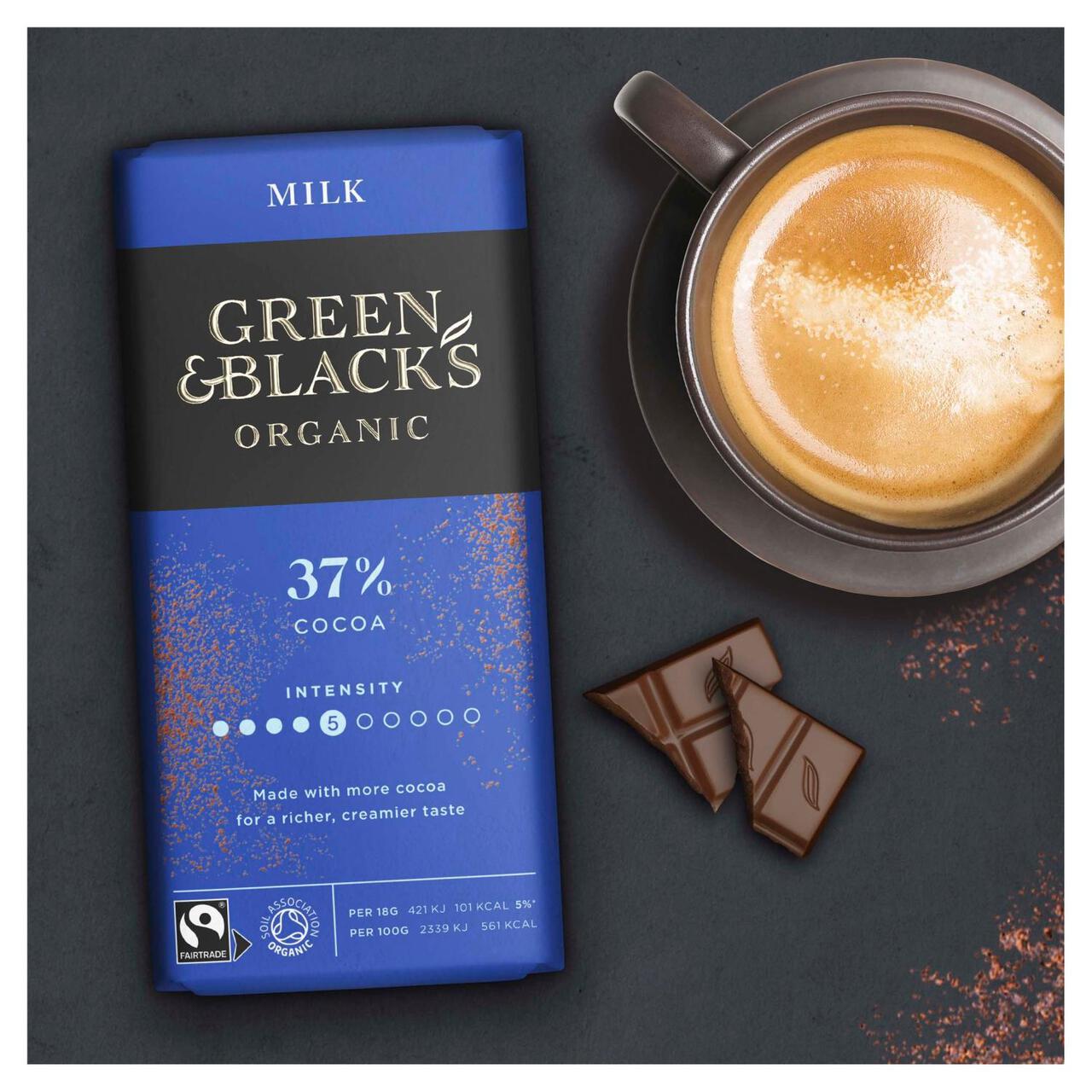 Green & Black's Organic Milk Chocolate Bar 90g | Zoom