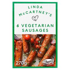 Linda McCartney 6 Frozen Vegetarian Sausages 270g