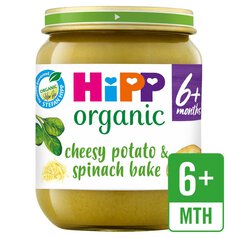 HiPP Organic Cheesy Potato & Spinach Bake Jar, 6 mths+ 125g