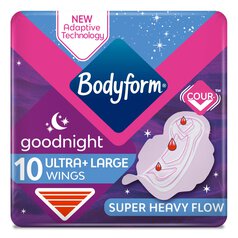 Bodyform Ultra Goodnight with Wings 10 per pack