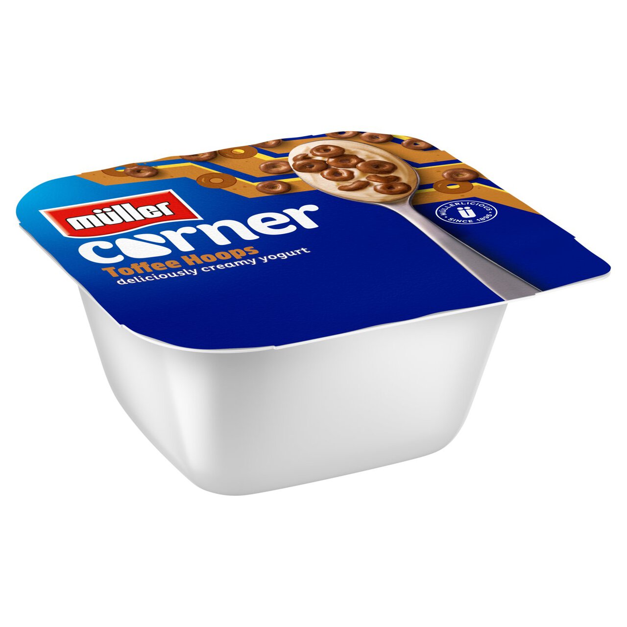 Muller Corner Toffee Yogurt with Chocolate Hoops 124g