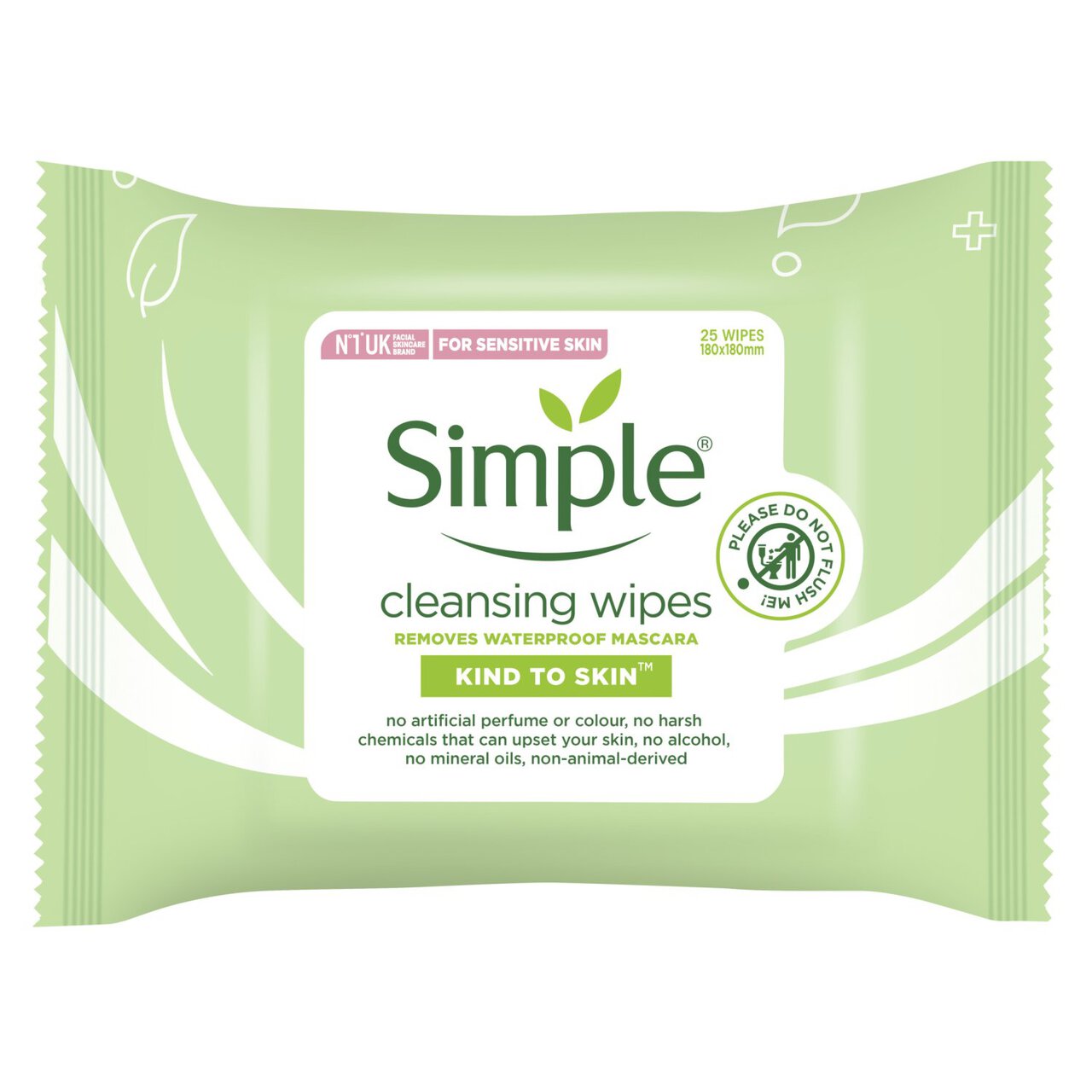 Simple Kind to Skin Cleansing Face Wipes 25 per pack
