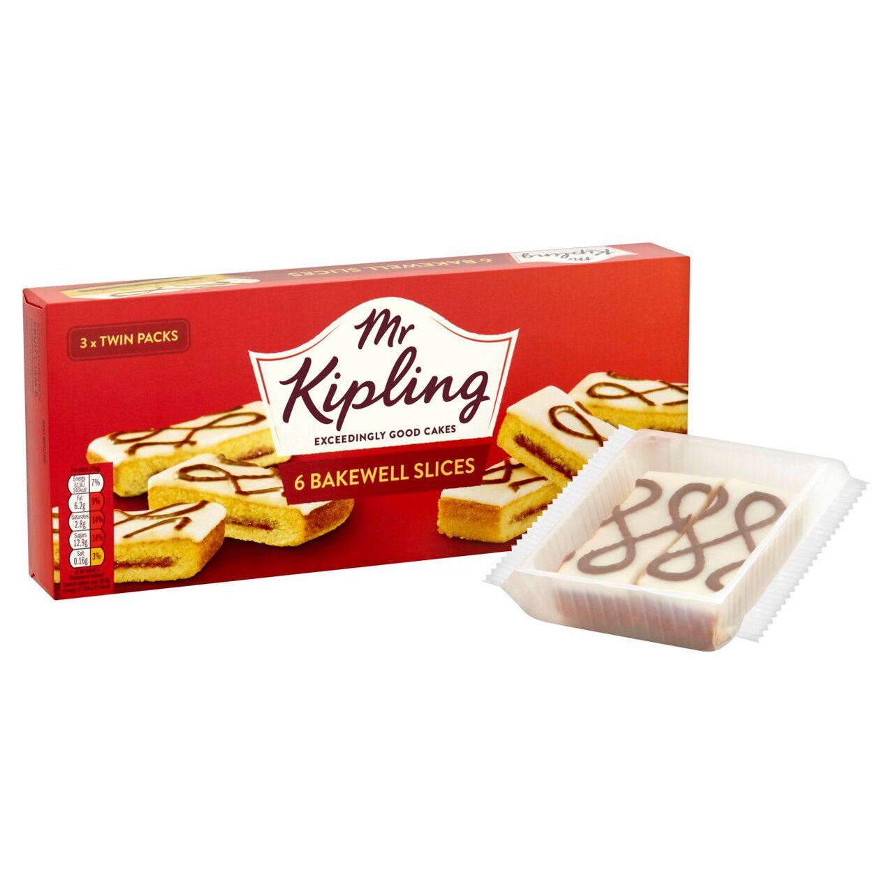 Mr Kipling Bakewell Slices 6 per pack