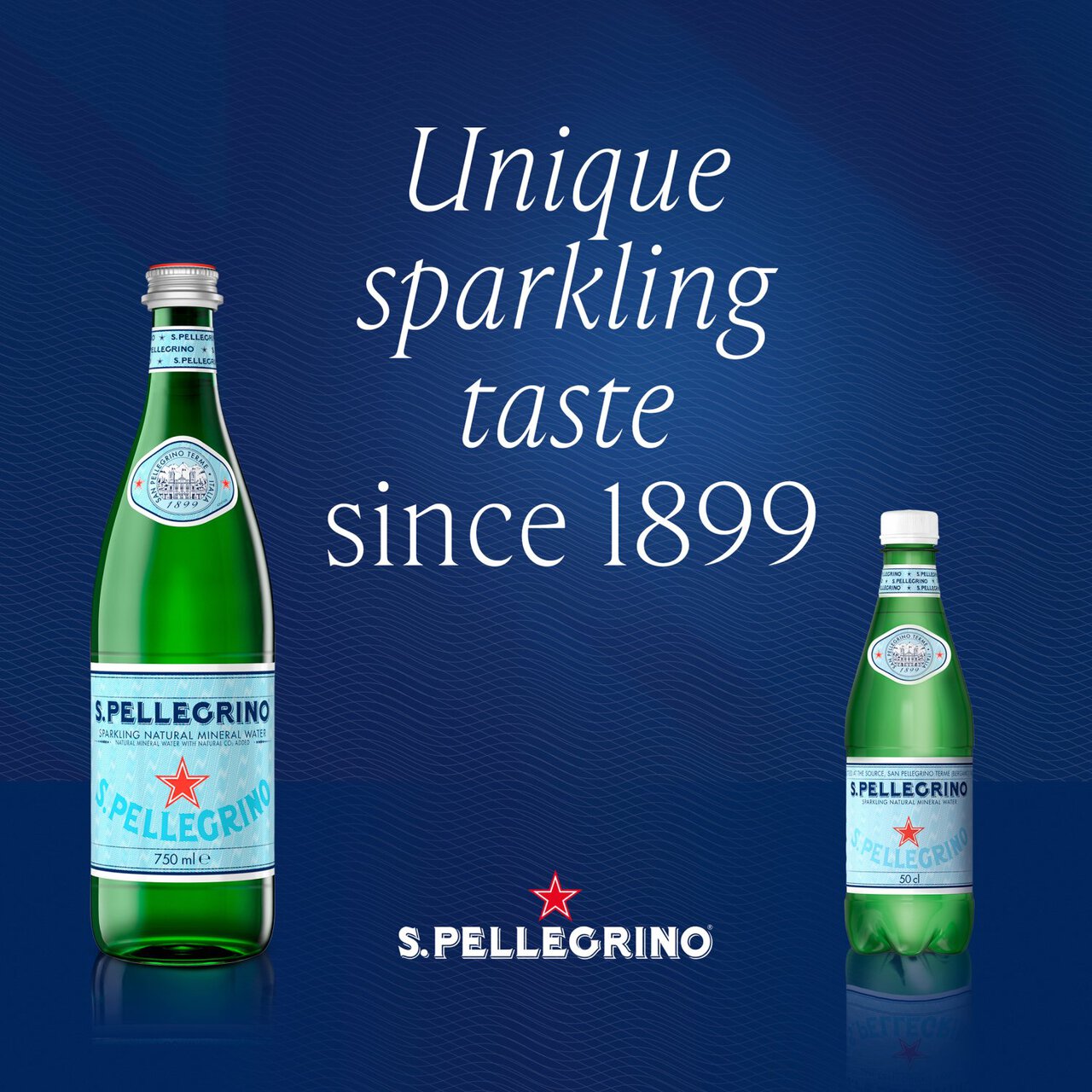 San Pellegrino Sparkling Natural Mineral Water Glass 750ml