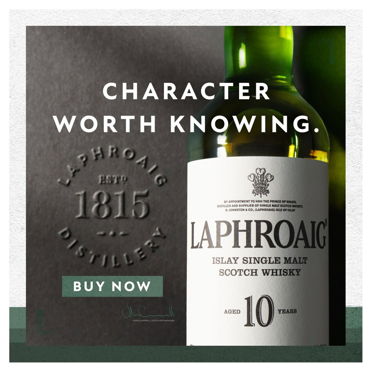 Laphroaig 10 Year Old Islay Single Malt Scotch Whisky 70cl