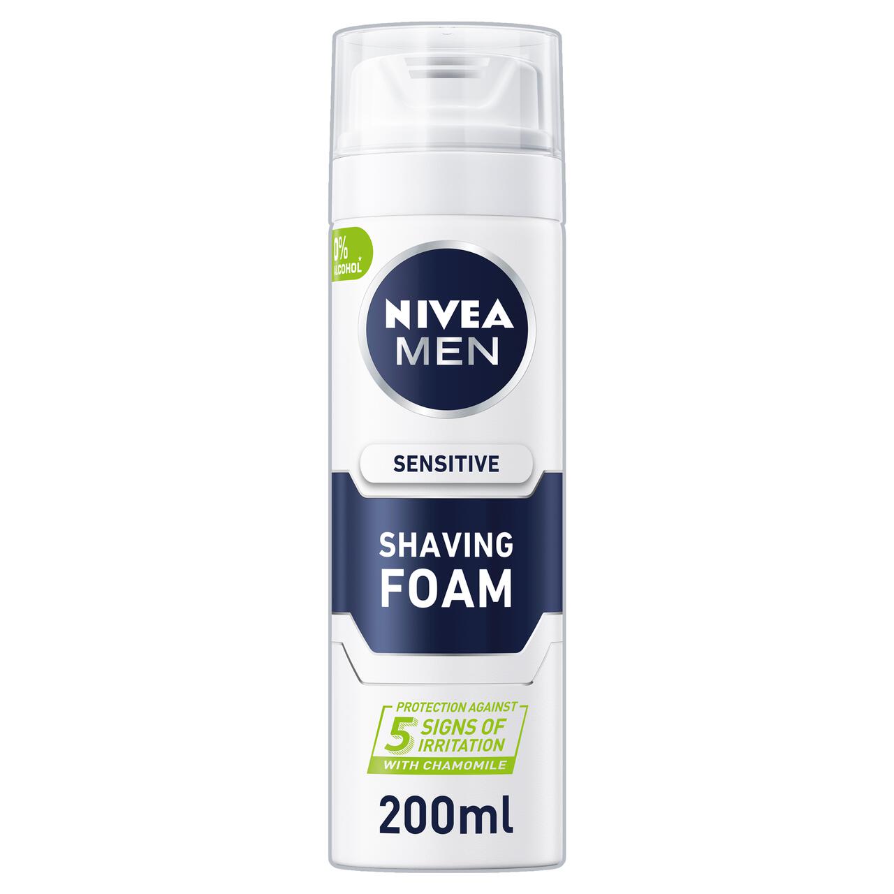 NIVEA MEN Sensitive Shaving Foam with 0 % Alcohol 200ml