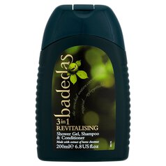 Badedas 3 in 1 Revitalising Shower Gel, Shampoo & Conditioner 200ml