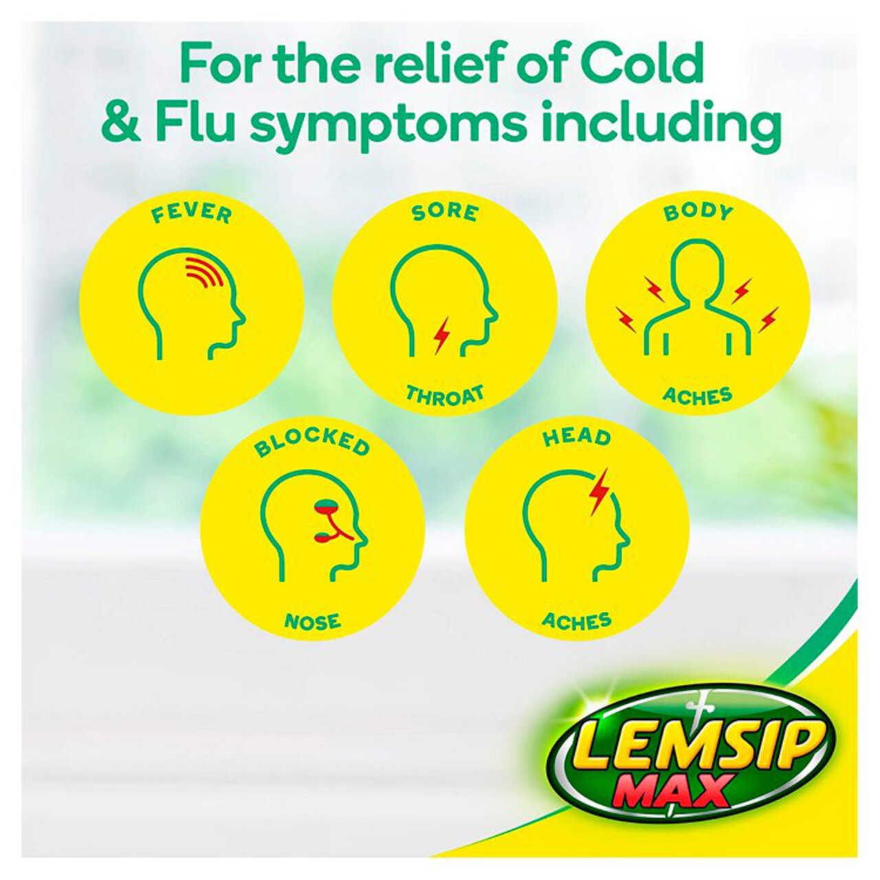 Lemsip Max Cold & Flu Lemon Sachets Paracetamol 10 per pack