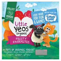 Yeo Valley Little Yeos Organic Fruity Favourites Smooth Yoghurts 4 x 90g