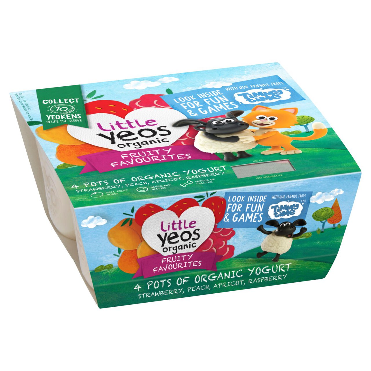 Yeo Valley Little Yeos Organic Fruity Favourites Smooth Yoghurts 4 x 85g