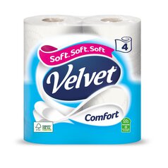 Velvet Comfort Toilet Rolls 4 per pack