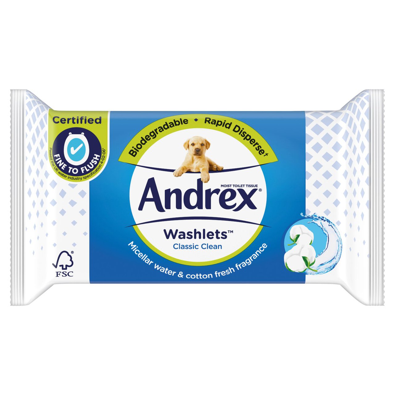 Andrex Classic Clean Washlets 40 per pack