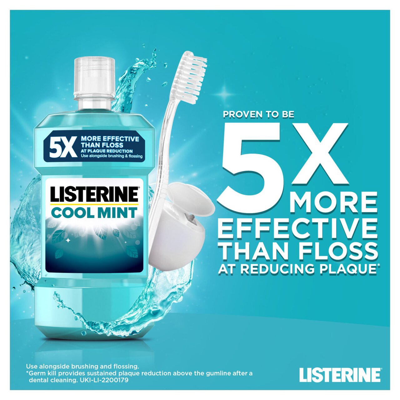 Listerine Antibacterial Mouthwash Coolmint 500ml