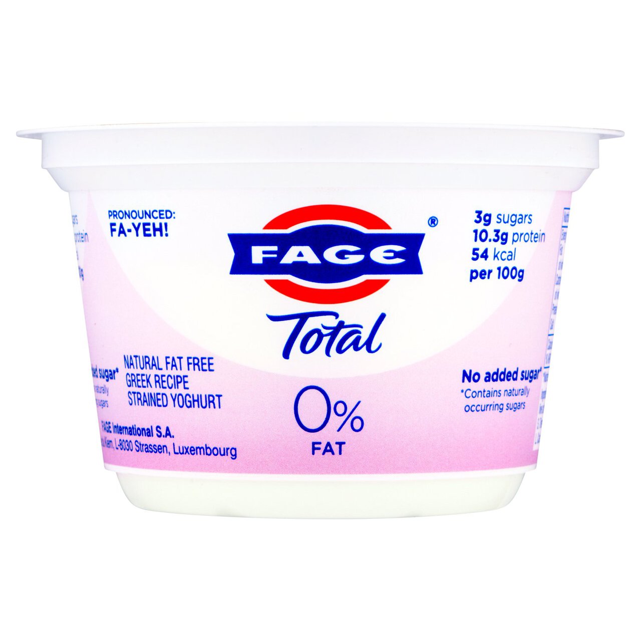 Fage Total 0% Fat Greek Recipe Strained Yoghurt 150g