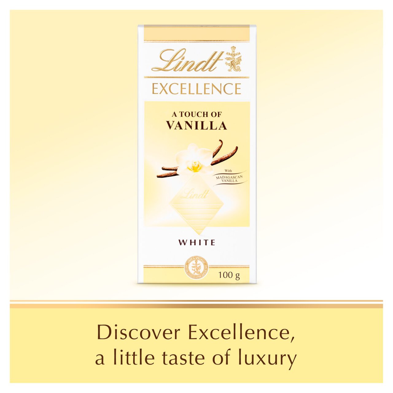 Lindt Excellence Natural Vanilla White Chocolate Bar 100g