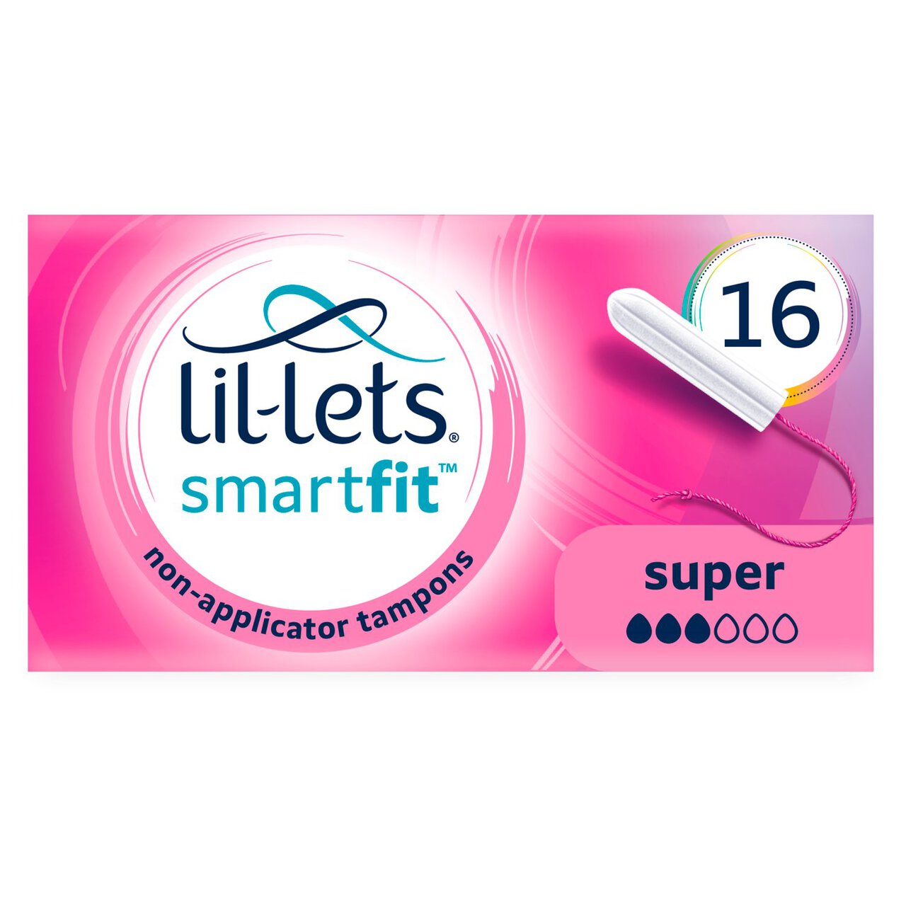 Lil-Lets Super Non-Applicator Tampons 16 per pack