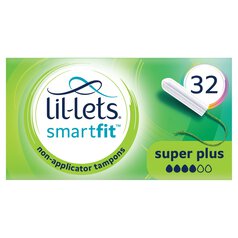 Lil-Lets SmartFit Non-Applicator Tampons Super Plus 32 per pack