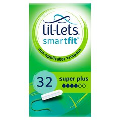 Lil-Lets SmartFit Non-Applicator Tampons Super Plus 32 per pack