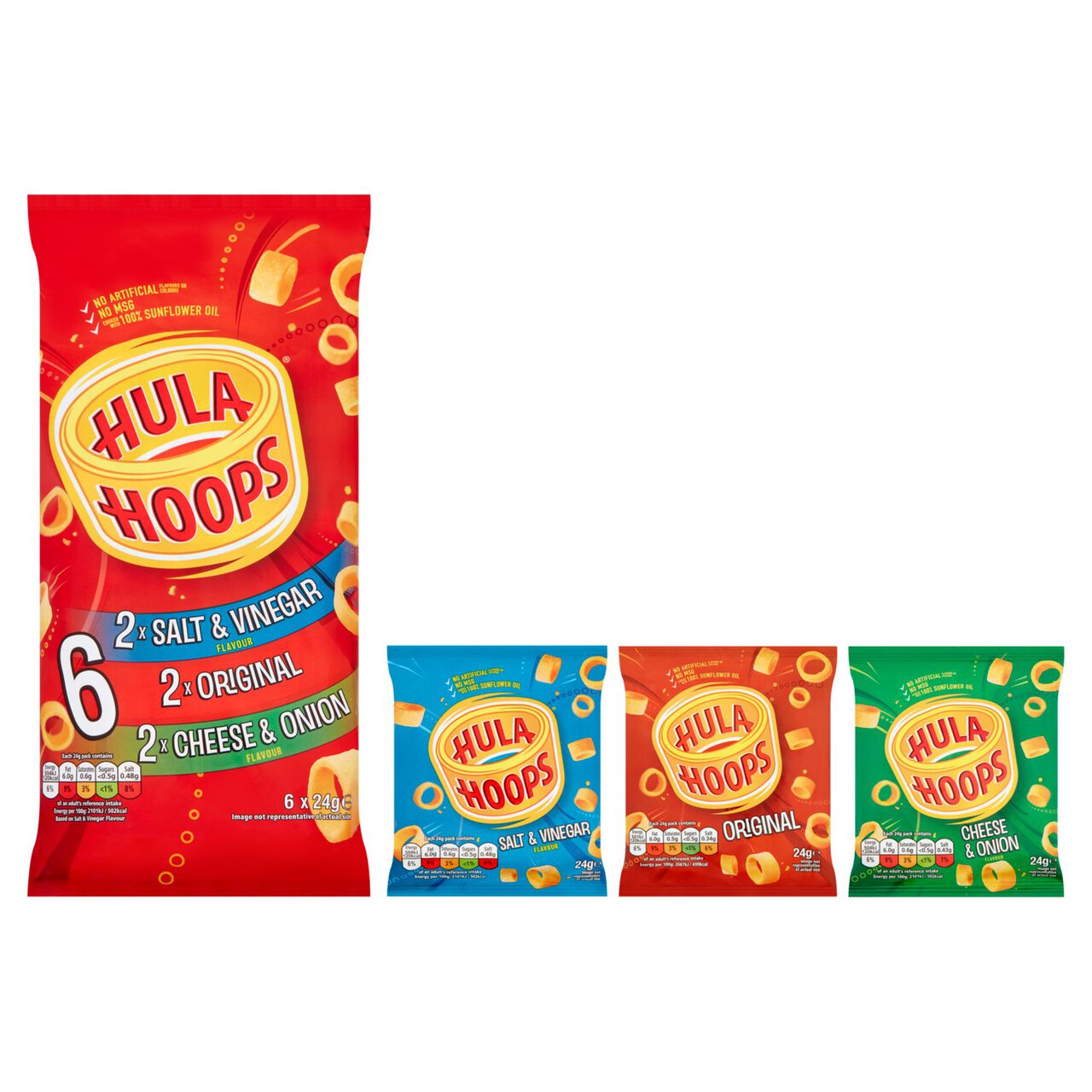 Hula Hoops Variety Multipack Crisps 6 per pack