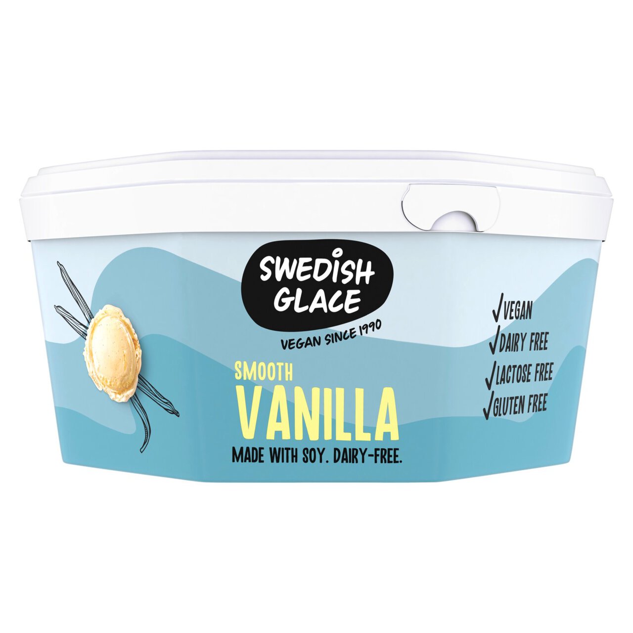 Swedish Glace Smooth Vanilla Dairy-Free Vegan Ice Cream Tub 750ml